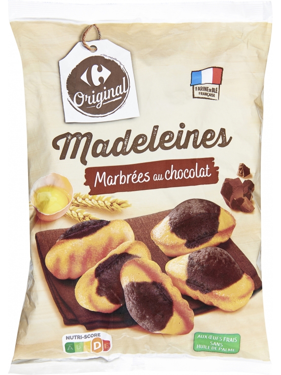 Madeleines marbrées au chocolat CARREFOUR ORIGINAL