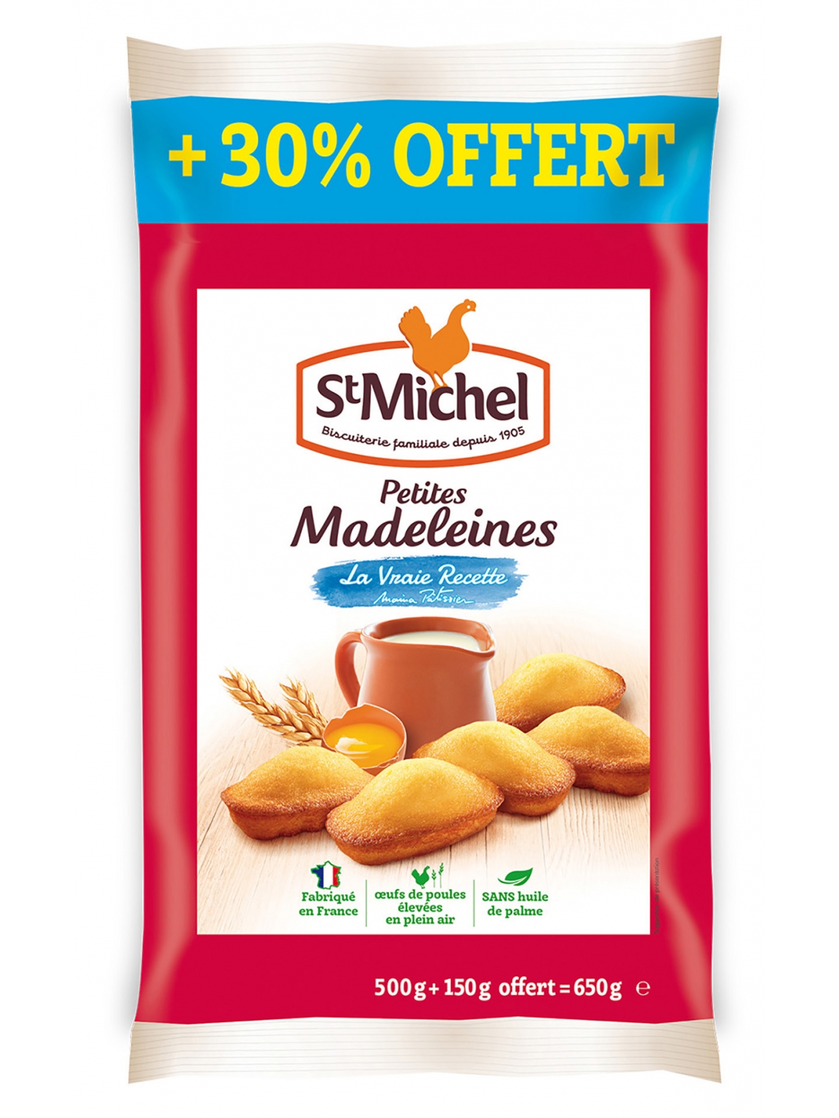 Madeleines  au oeufs de poules élevées plein air ST MICHEL