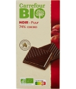 Chocolat bio noir 74% cacao CARREFOUR BIO