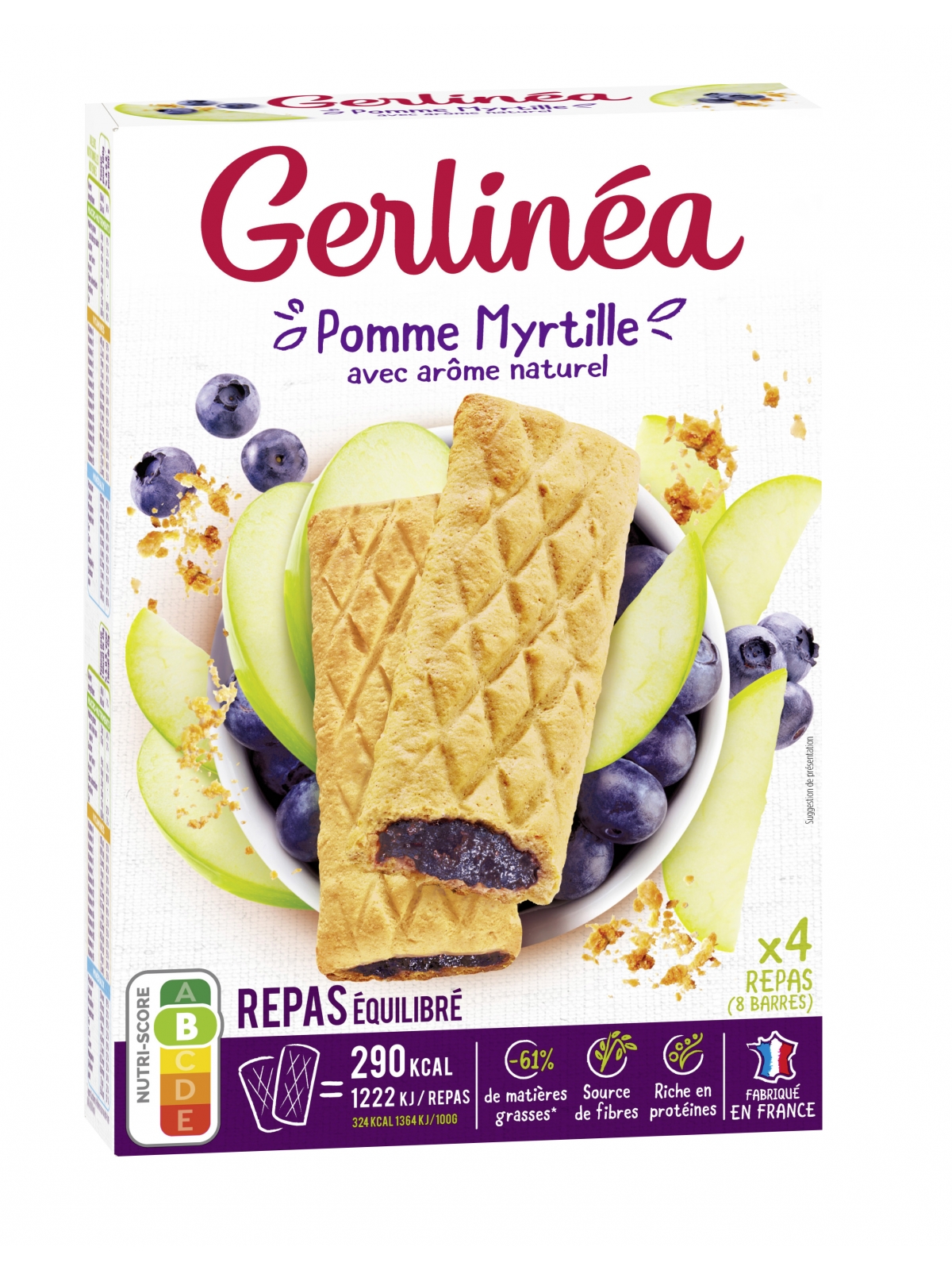 Barres pommes myrtilles GERLINEA