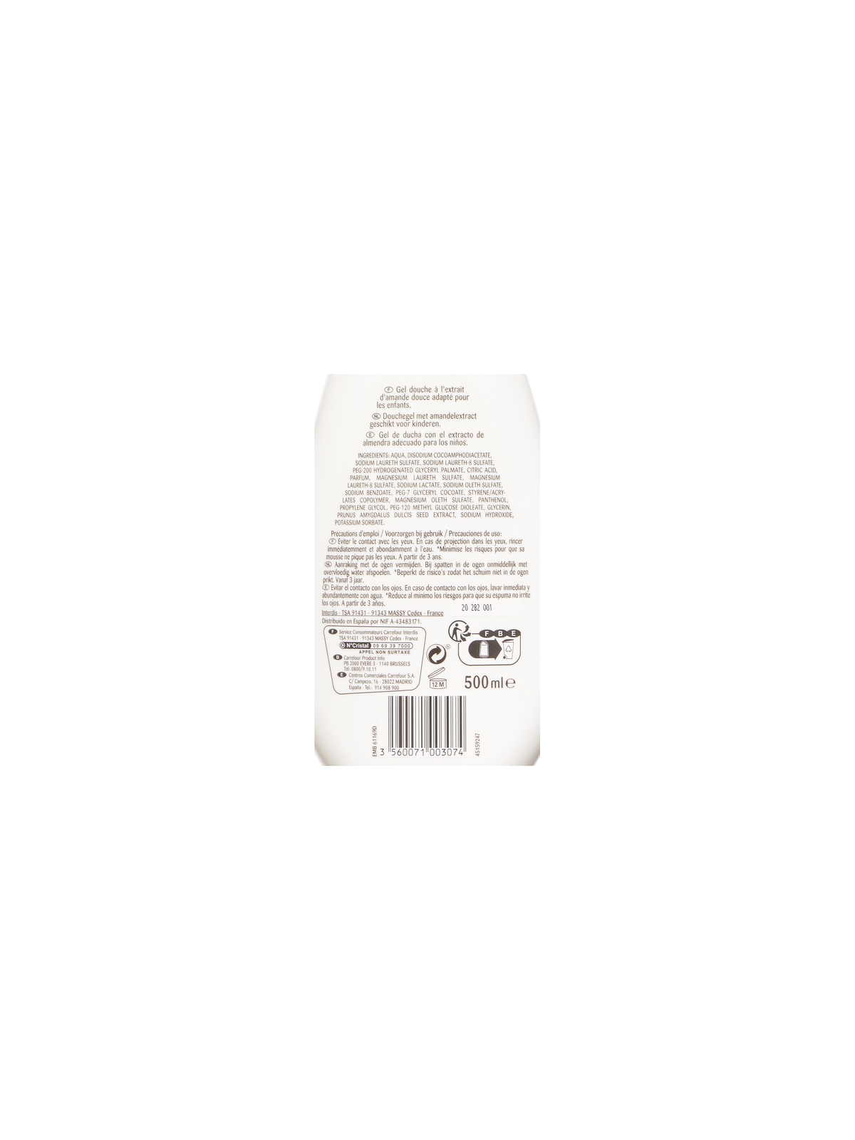 Gel Douche Douceur d'Amande CARREFOUR KIDS