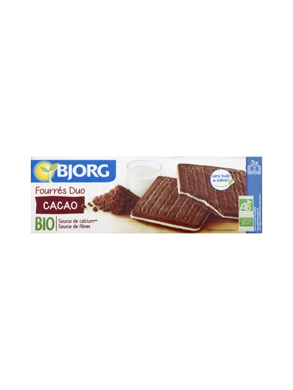 Biscuits Fourrés Duo Cacao Bio BJORG