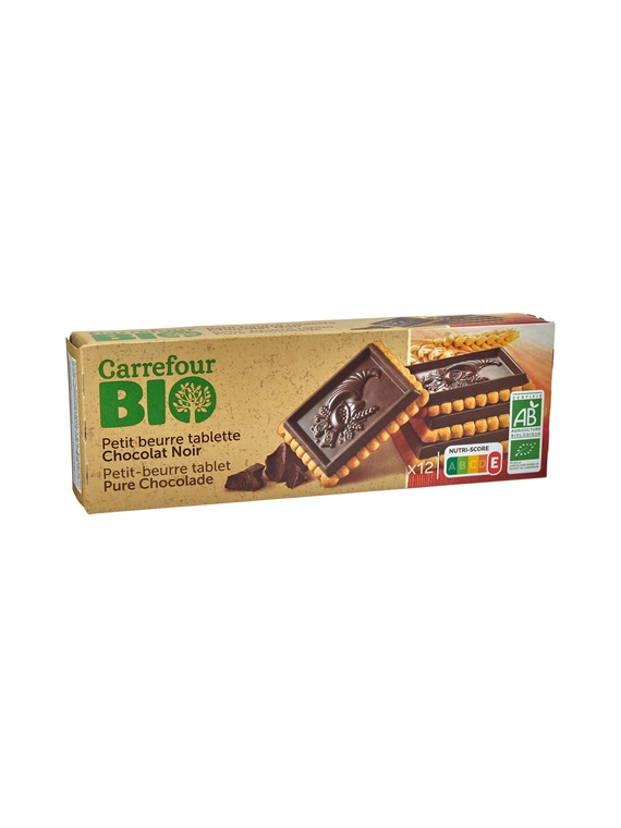 Biscuits Petit Beurre Chocolat Noir CARREFOUR BIO