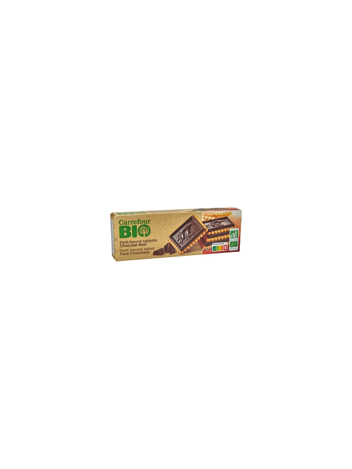 Biscuits Petit Beurre Chocolat Noir CARREFOUR BIO