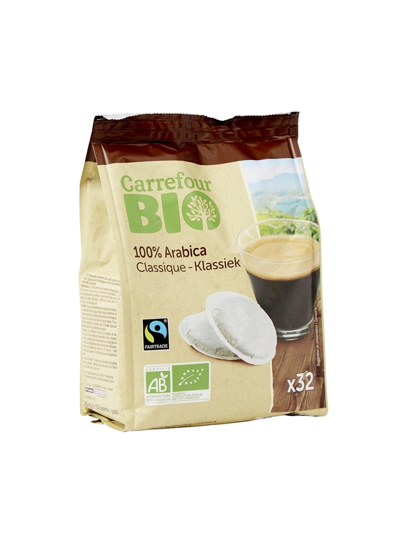 Café Dosettes 100% Arabica Classiques CARREFOUR BIO