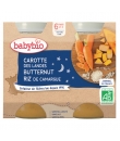 Petits pots bébé dès 6 mois, Carotte Butternut & Riz BABYBIO