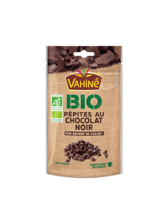 Pépites au Chocolat Noir Pur Beurre de Cacao Bio VAHINÉ