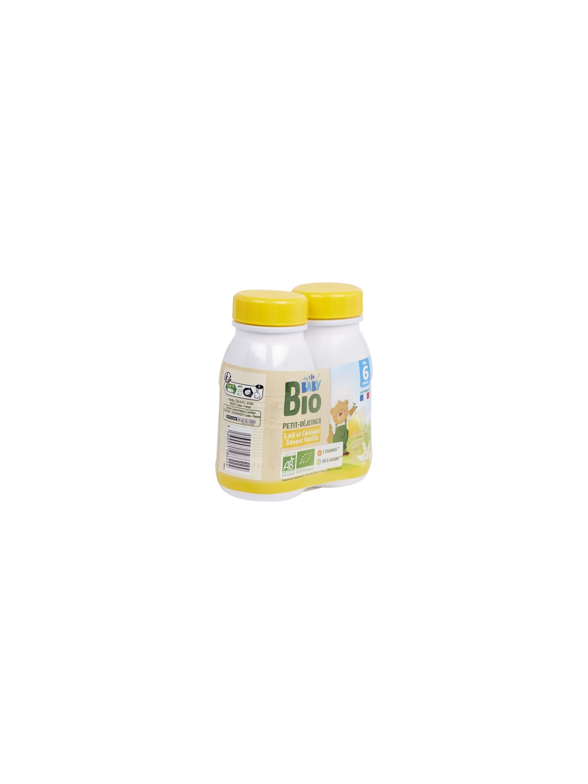 Lait Bébé dès 6 mois Vanille CARREFOUR BABYBIO