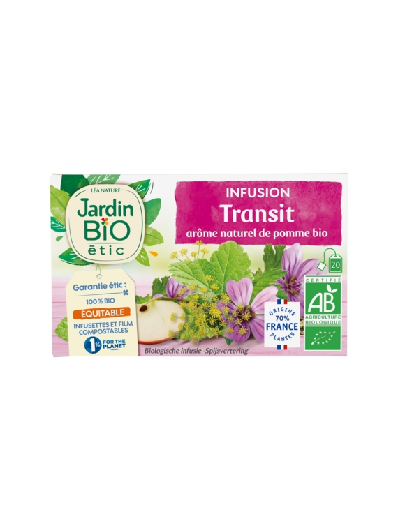 Infusion Transit, Arôme Naturel Pomme JARDIN BIO ÉTIC