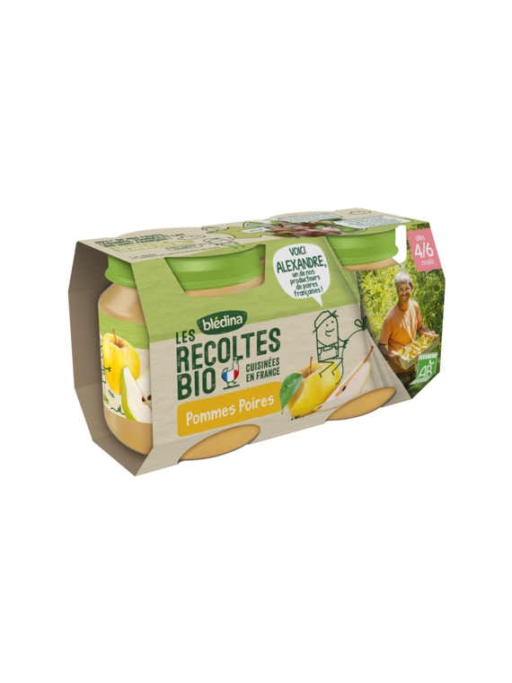 Compotes Pommes Poires Bio BLÉDINA