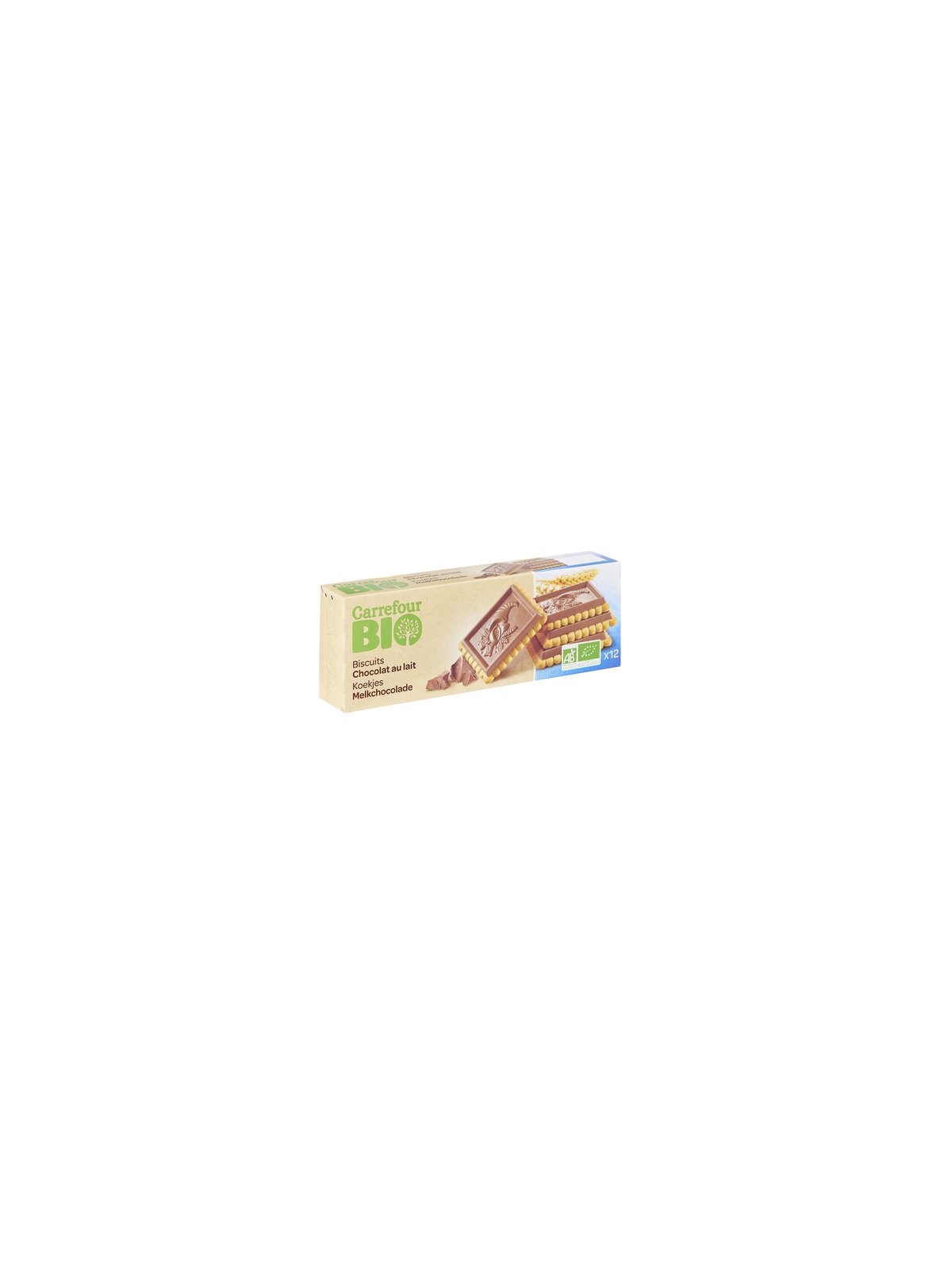 Biscuits Petit Beurre Tablette Chocolat au Lait CARREFOUR BIO