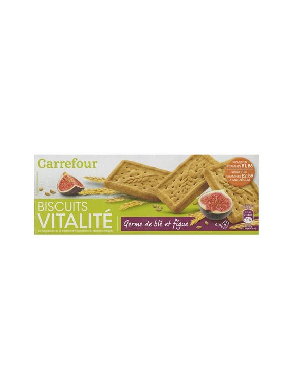 Biscuits Vitalité Germe de Blé & Figue CARREFOUR