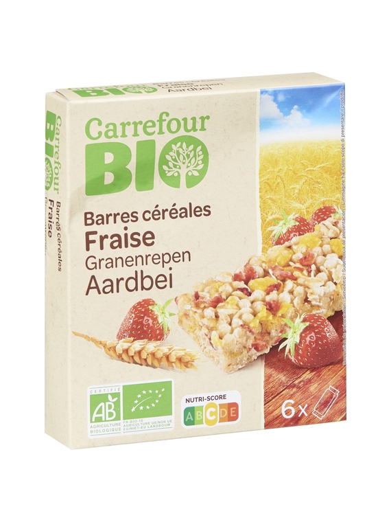 Barres Céréales Fraise CARREFOUR BIO