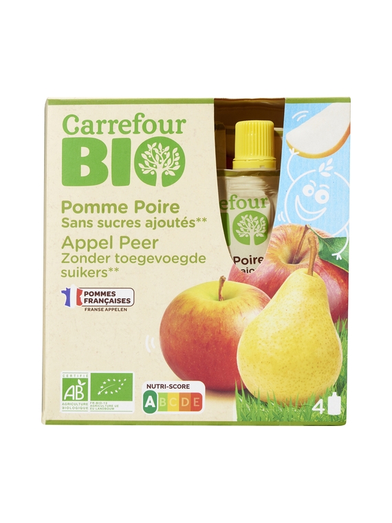 Dessert Pomme Poire Sans Sucres Ajoutés CARREFOUR BIO