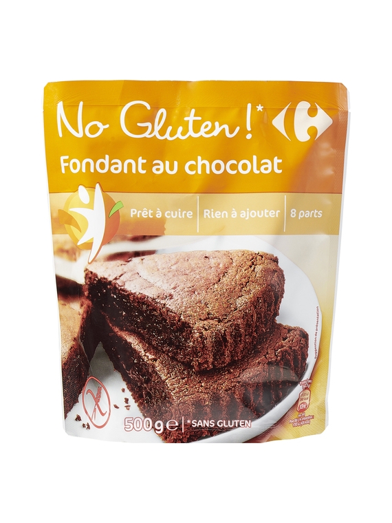 Préparation Fondant Au Chocolat CARREFOUR NO GLUTEN !