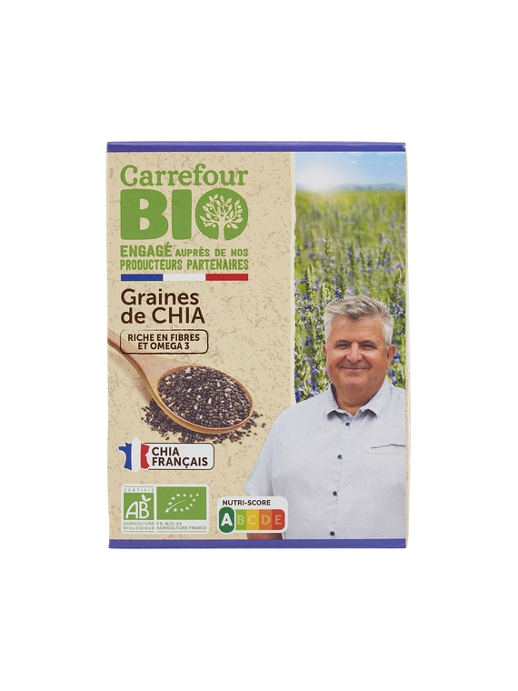 Graines de Chia Riches en Fibres & Oméga 3 CARREFOUR BIO