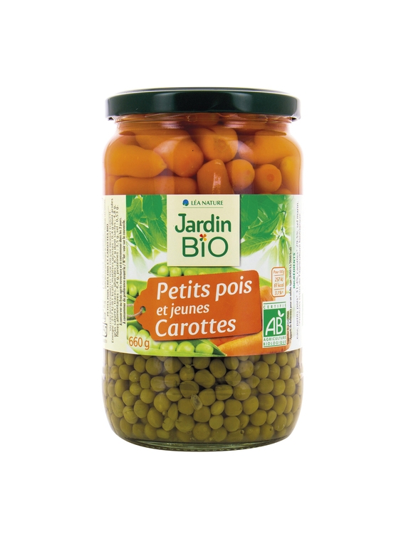 Petits Pois & Jeunes Carottes JARDIN BIO ÉTIC