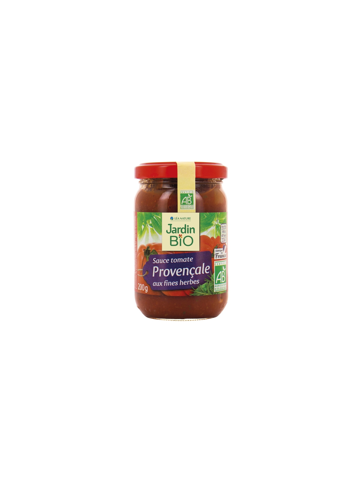 Sauce Tomate Provençale aux Fines Herbes JARDIN BIO ÉTIC