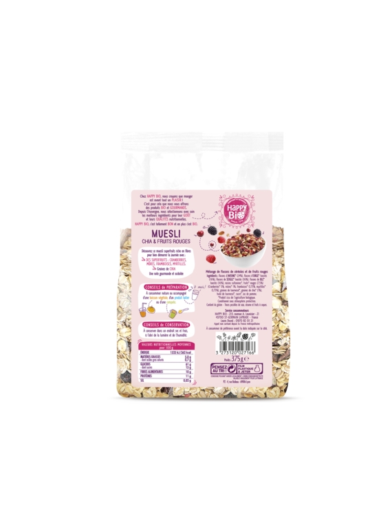 Céréales Super Muesli Fruits Rouges & Chia HAPPY BIO