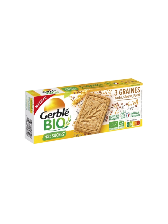 Biscuits 3 graines GERBLÉ BIO