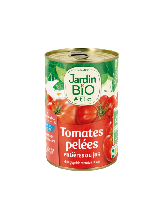 Tomates Pelées Entières au Jus JARDIN BIO ÉTIC