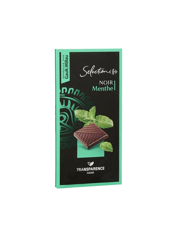 Tablette de Chocolat Noir Menthe CARREFOUR SELECTION