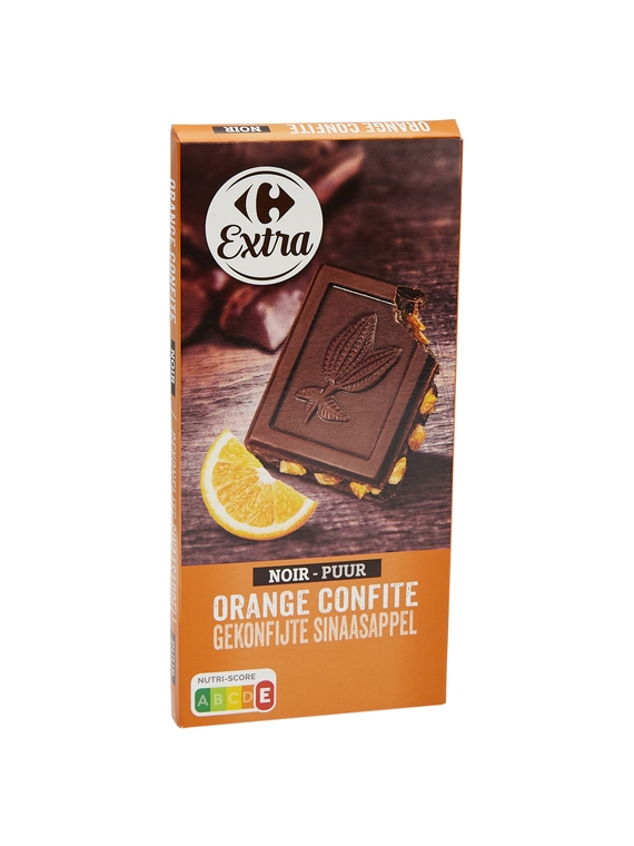 Tablette de Chocolat Noir Orange CARREFOUR EXTRA