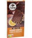 Tablette de Chocolat Noir Orange CARREFOUR EXTRA