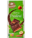 Tablette de Chocolat Noir Cœur Praliné CARREFOUR SENSATION