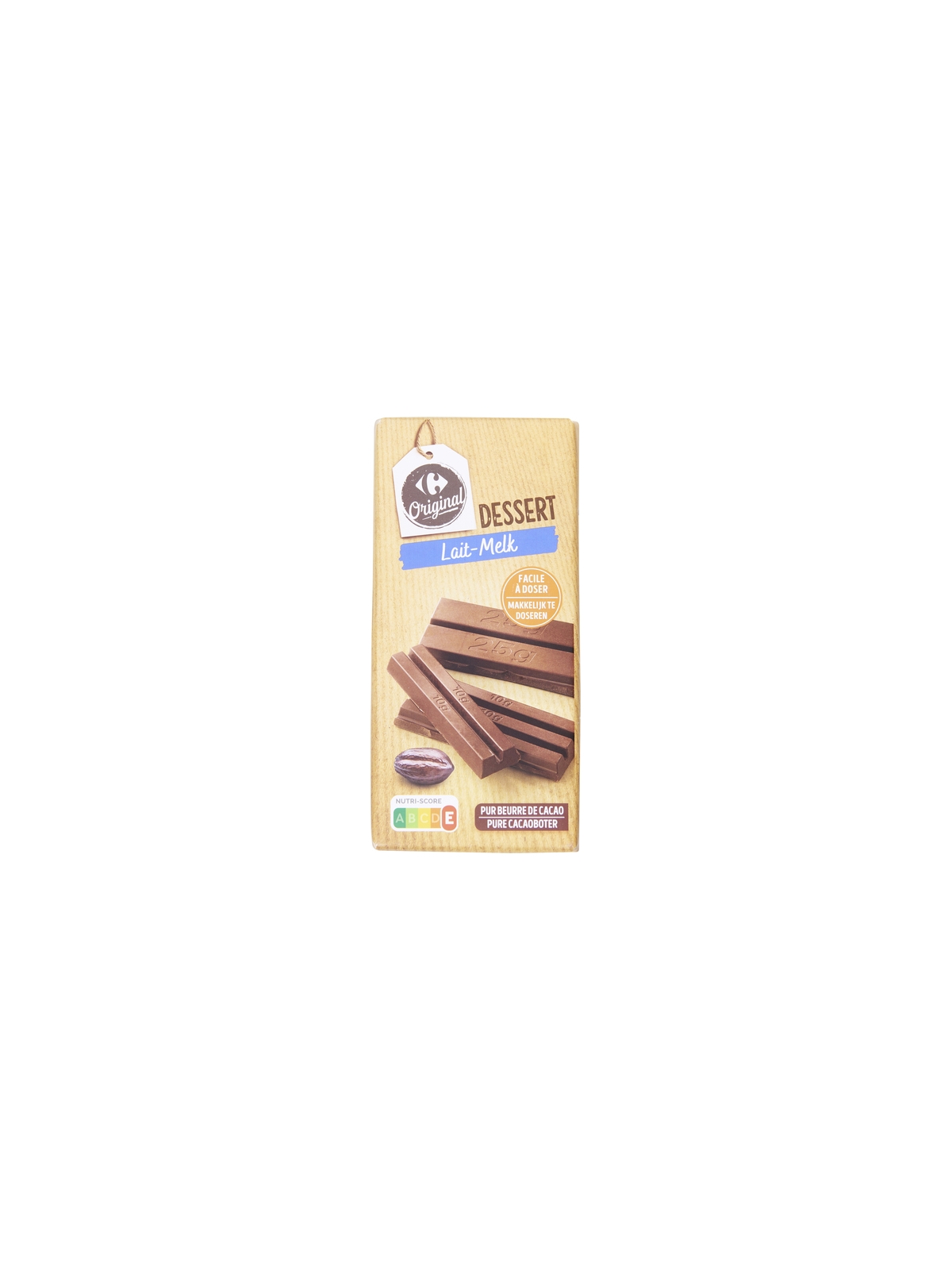 Tablette de Chocolat au Lait CARREFOUR ORIGINAL