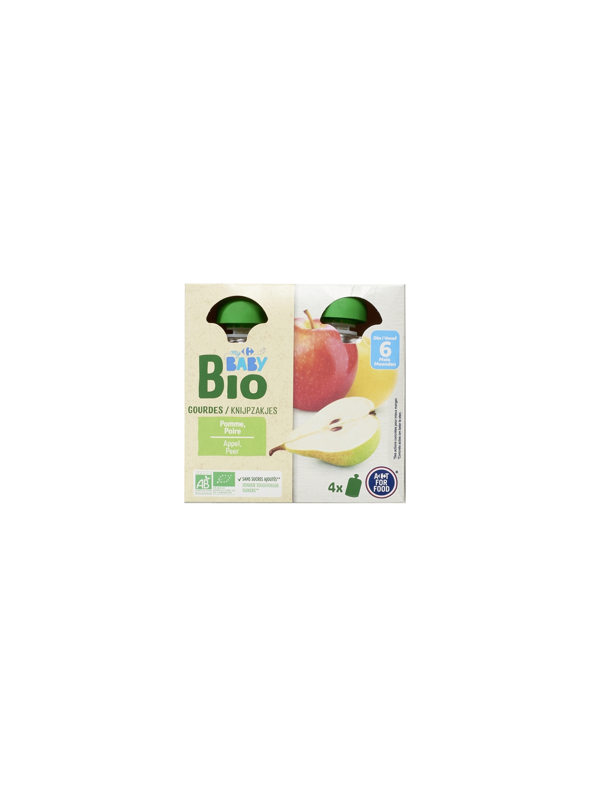 Compotes Pomme Poire CARREFOUR BABY BIO