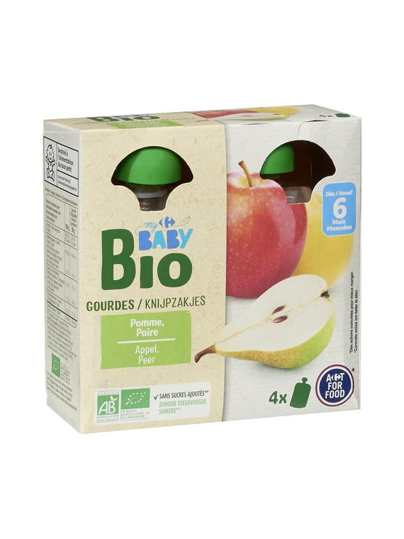 Compotes Pomme Poire CARREFOUR BABY BIO