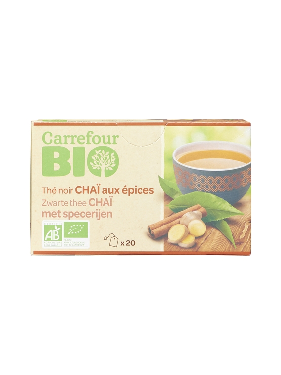 Thé Noir Chaï aux Épices CARREFOUR BIO