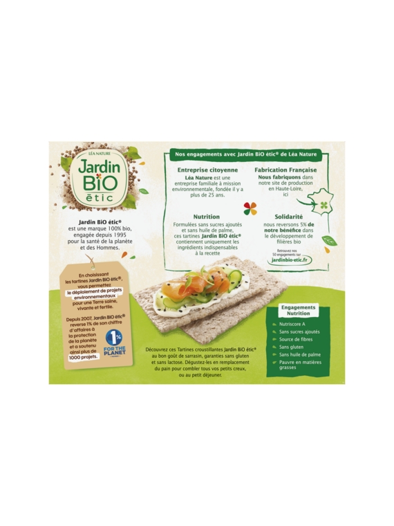 Tartines Craquantes Sarrasin JARDIN BIO ETIC