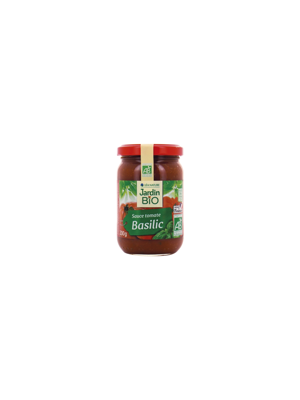 Sauce Tomate Basilic JARDIN BIO ÉTIC