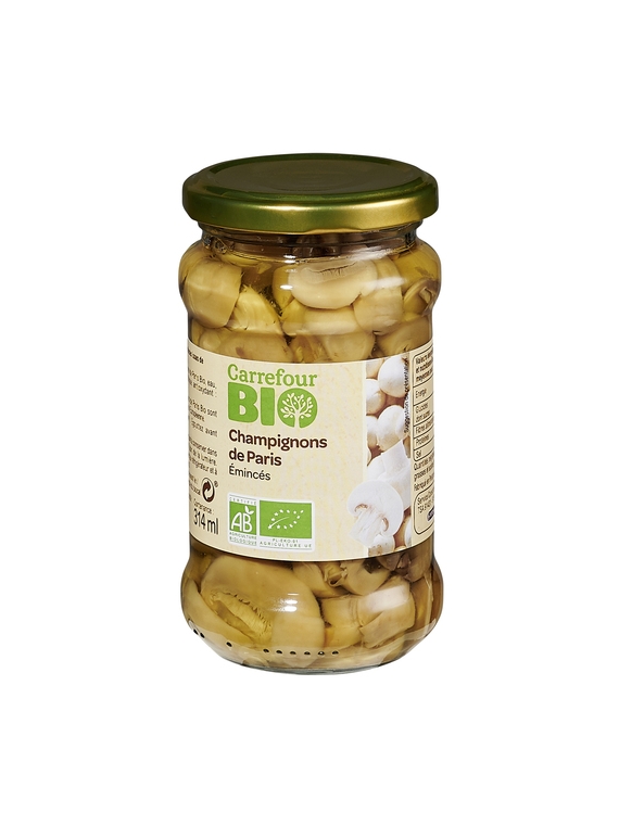 Champignons de Paris émincés CARREFOUR BIO