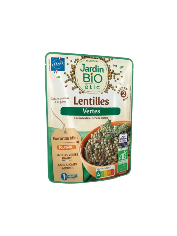 Plat Cuisiné Lentilles Vertes JARDIN BIO ÉTIC