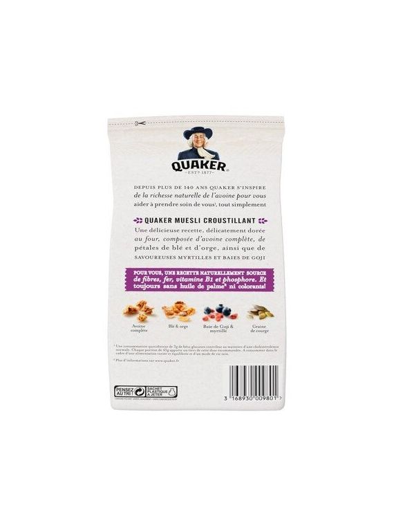 Céréales Muesli Myrtille & Goji QUAKER