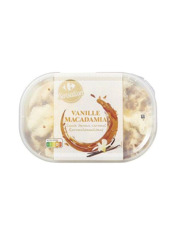 Glace vanille macadamia CARREFOUR SENSATION