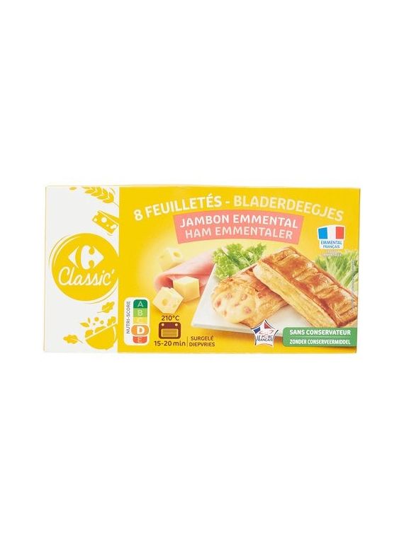 Friand feuilletés jambon emmental CARREFOUR CLASSIC'