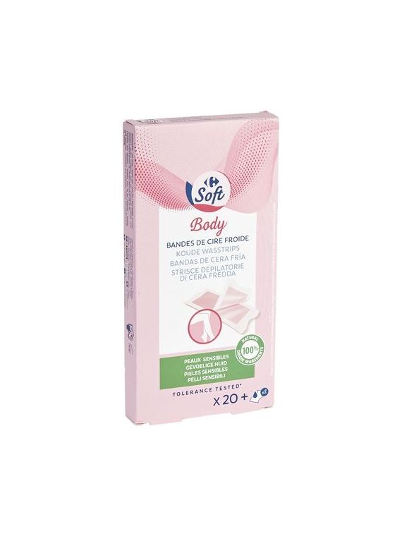 Bandes de cire froide jambes CARREFOUR