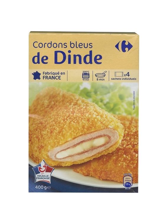 Cordons bleus de dinde CARREFOUR