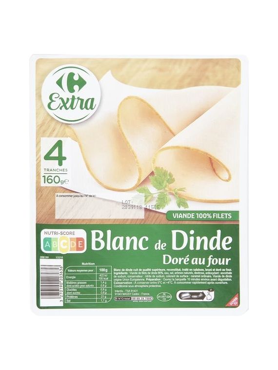 Blanc de dinde doré au four CARREFOUR EXTRA