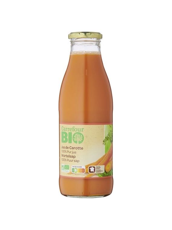 Jus de carotte bio 100% pur jus CARREFOUR BIO