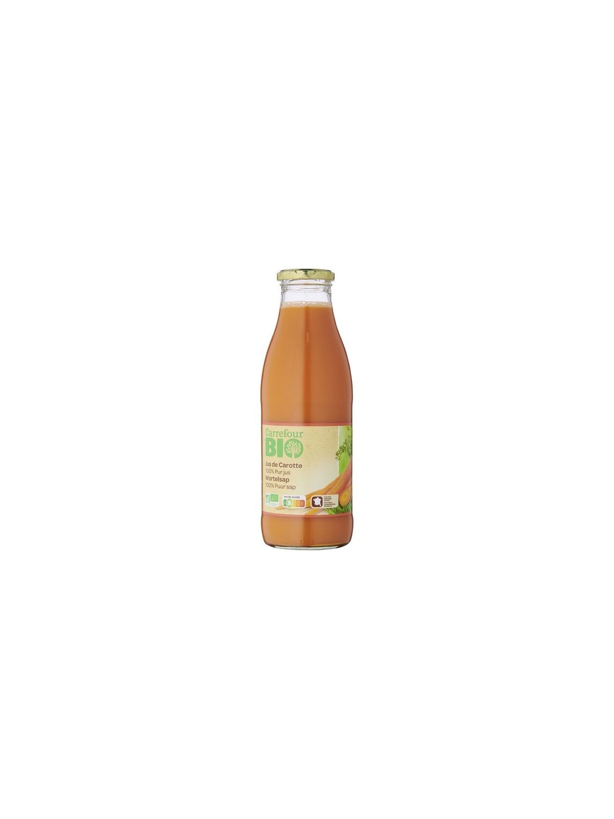 Jus de carotte bio 100% pur jus CARREFOUR BIO