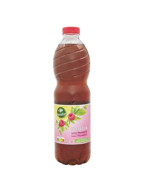 Boisson Iced Tea saveur framboise CARREFOUR