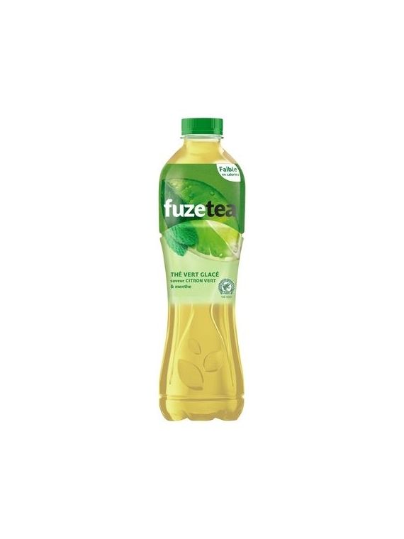 Boisson au thé glacé saveur menthe citron vert FUZE TEA