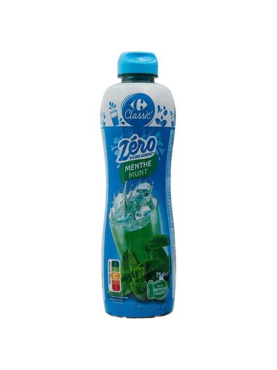 Sirop Menthe zéro sucres CARREFOUR CLASSIC'