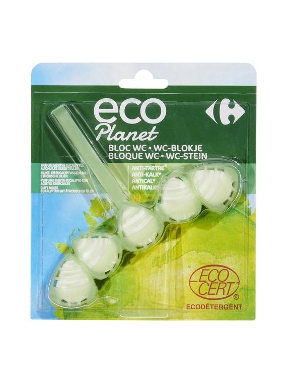 Bloc WC anti-tartre parfum eucalyptus CARREFOUR ECO PLANET