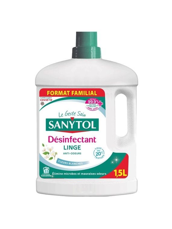 Désinfectant Du Linge Anti-Odeurs Parfum Fleurs Blanches SANYTOL